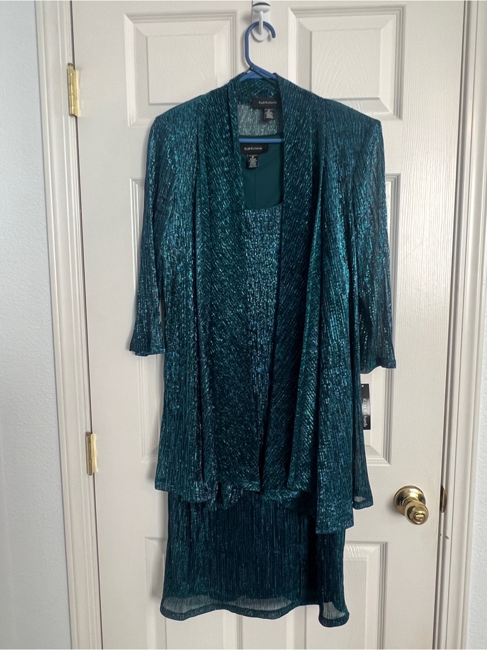 R&M Richards Style 5191 Metallic Dress & Jacket Set – NWT Size 16